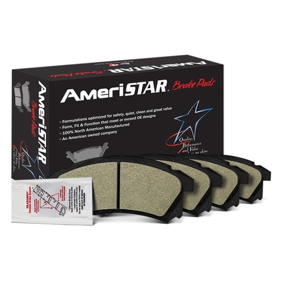 AmeriBRAKES Semi-Metallic Disc Brake Pads with included lubricant, AmeriSTAR STM973 - For 3 Fits select: 2004-2005 MAZDA 3