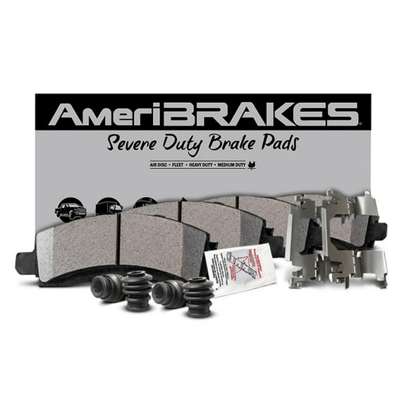 AmeriBRAKES Severe Duty Disc Brake Pads with included lubricant and hardware, AmeriPLATINUM ASD1540A - For ProMaster 2500 ProMaster 3500 Fits select: 2014-2015 RAM PROMASTER 2500
