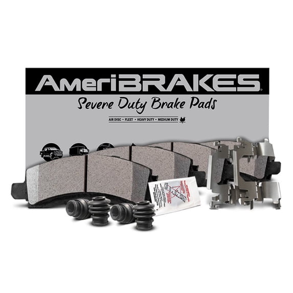 AmeriBRAKES Severe Duty Disc Brake Pads with included lubricant and hardware, AmeriPLATINUM ASD824 - For F-350 Super Duty F-250 Super Duty Excursion Fits select: 1999-2004 FORD F250