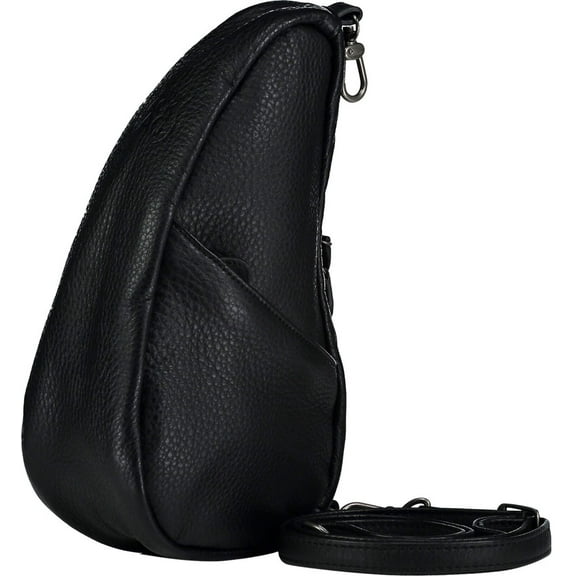 AmeriBag 10" Leather Crosbody Sling Baglett (Black)
