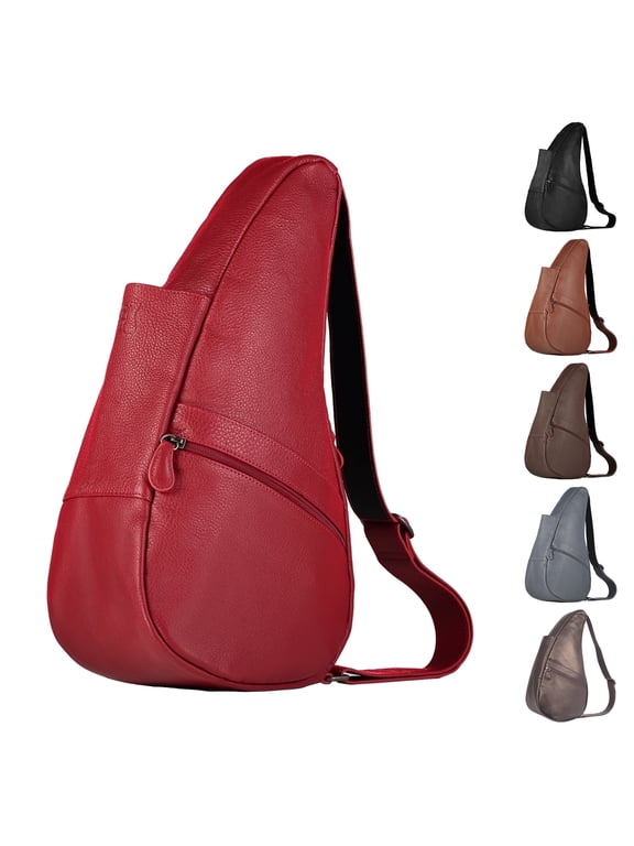 15" Leather Crossbody Sling Healthy Back Bag (Bing)