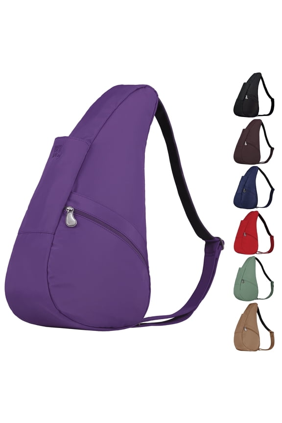 17" Microfiber Crossbody Sling Healthy Back Bag (Wild Violet)