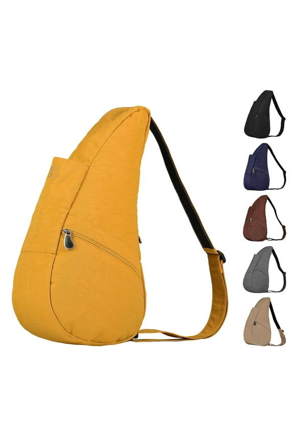 17" Nylon Crossbody Sling Healthy Back Bag (Saffron)