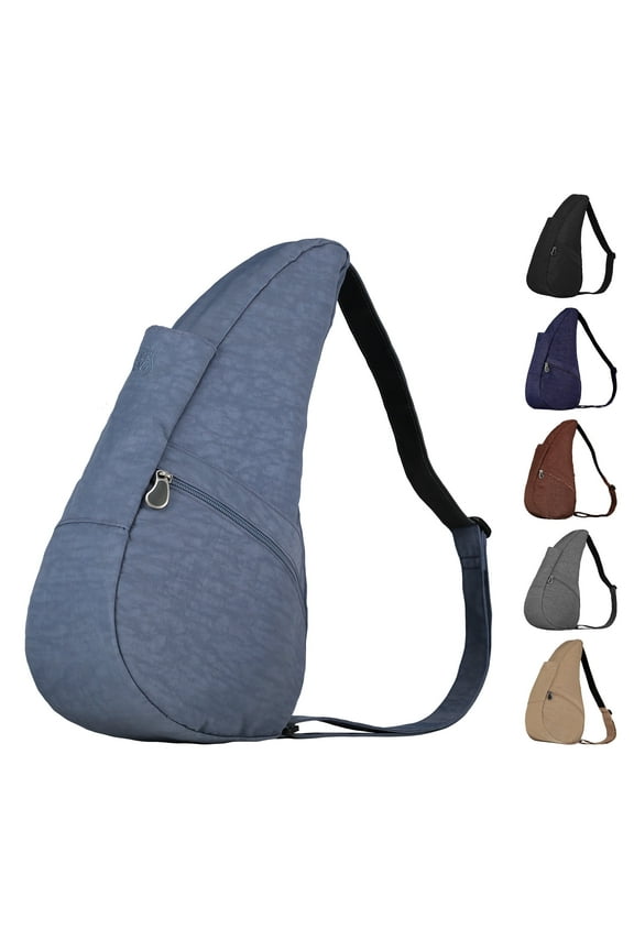 17" Nylon Crossbody Sling Healthy Back Bag (Vintage Indigo)