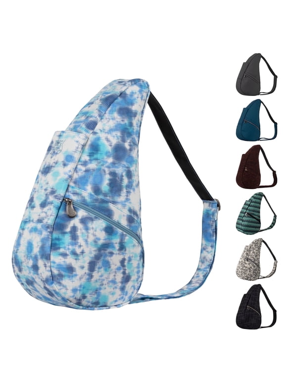 17" Print Crossbody Sling Healthy Back Bag (Ink Splash)
