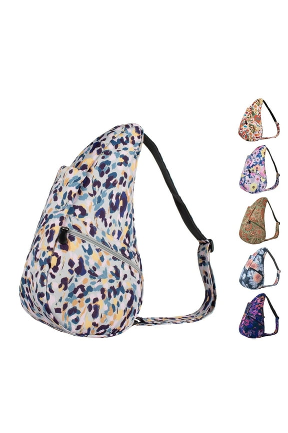 17" Print Crossbody Sling Healthy Back Bag (Wild Blue)