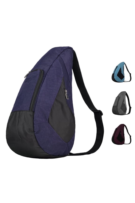 19" Crossbody Sling Traveler Healthy Back Bag (Blue Night)