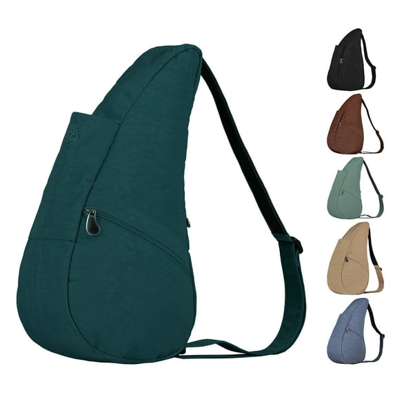 AmeriBag Medium Distressed Nylon Healthy Back Bag (Dark Teal)