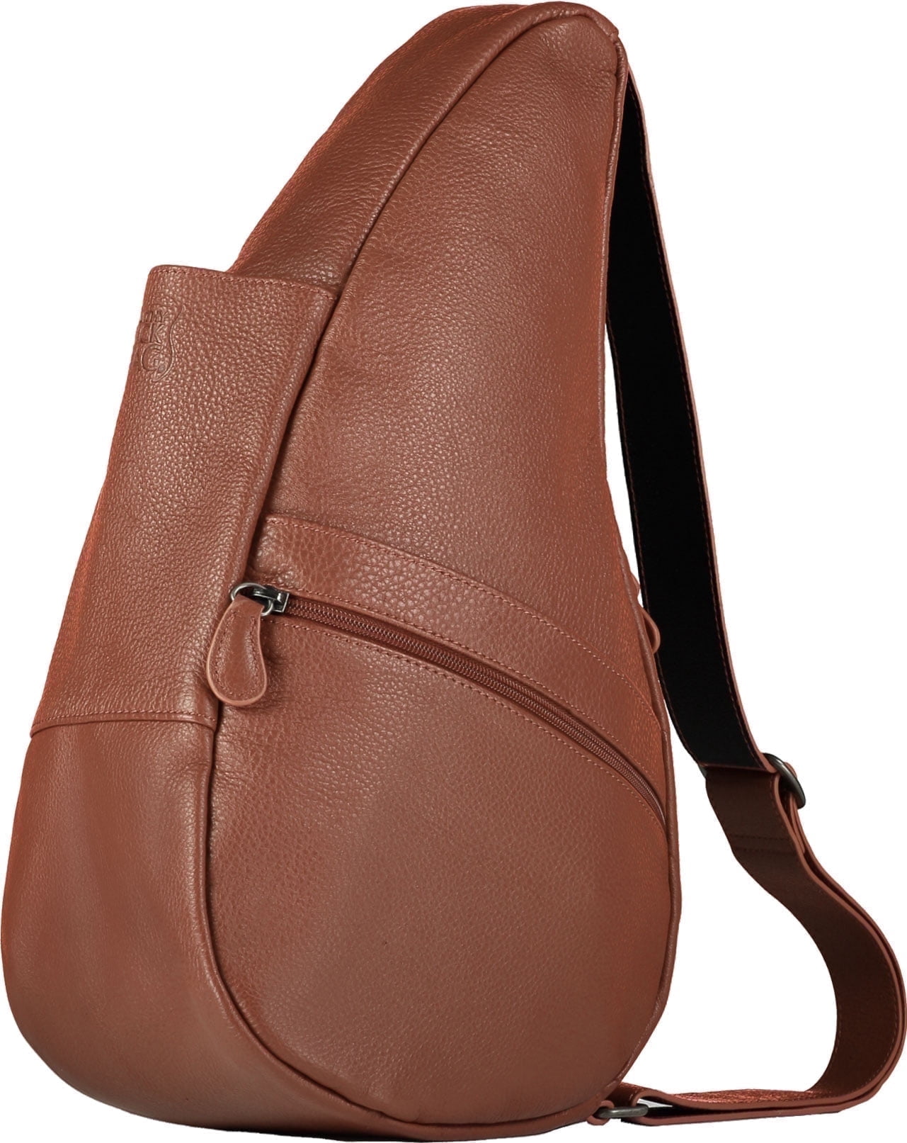 AmeriBag 19" Leather Crossbody Sling Healthy Back Bag (Chestnut)