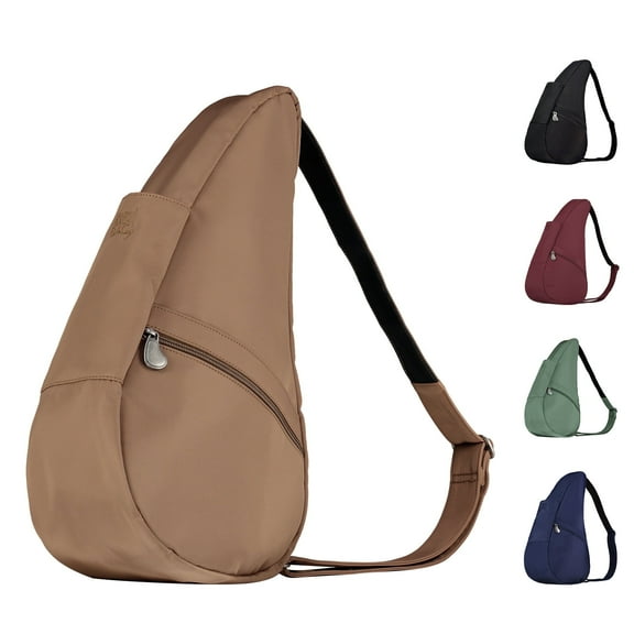 AmeriBag 19" Microfiber Crossbody Sling Healthy Back Bag (Taupe)