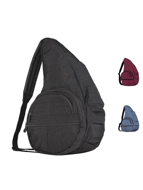 21" Crossbody Sling Carry All Healthy Back Bag (Black)