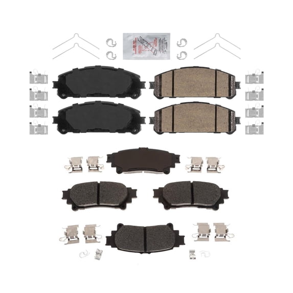 AmeriBrake Premium Ceramic Brake Pads Hardware for Toyota Highlander 2020-2022