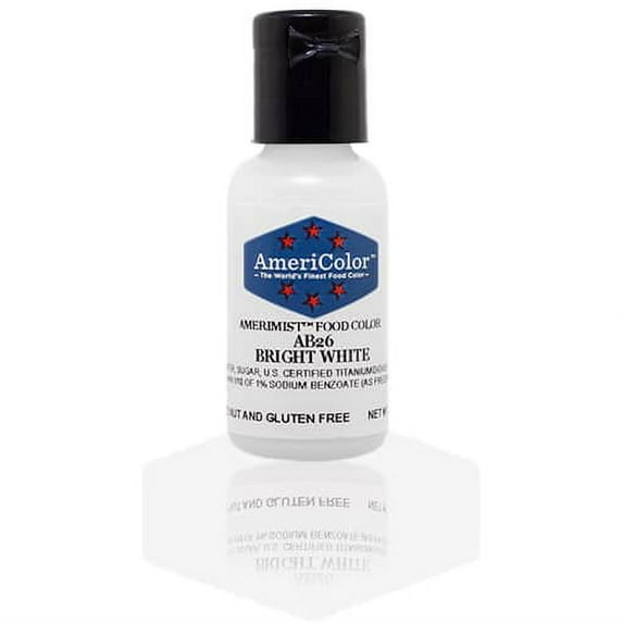AmeriColor AmeriMist Bright White, .65 Ounce, Airbrush Food Color
