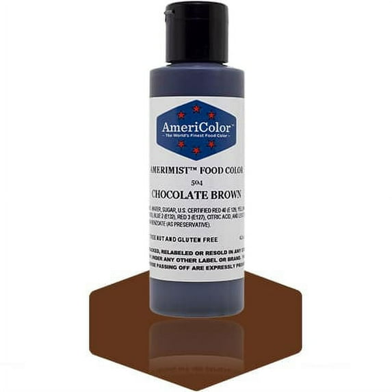 AmeriColor AmeriMist Chocolate Brown, 4.5 Ounce, Airbrush Food Color