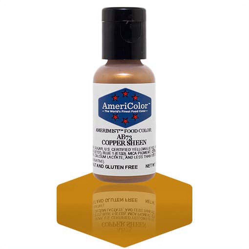 AmeriColor AmeriMist Copper Sheen, .65 Ounce, Airbrush Food Color ...