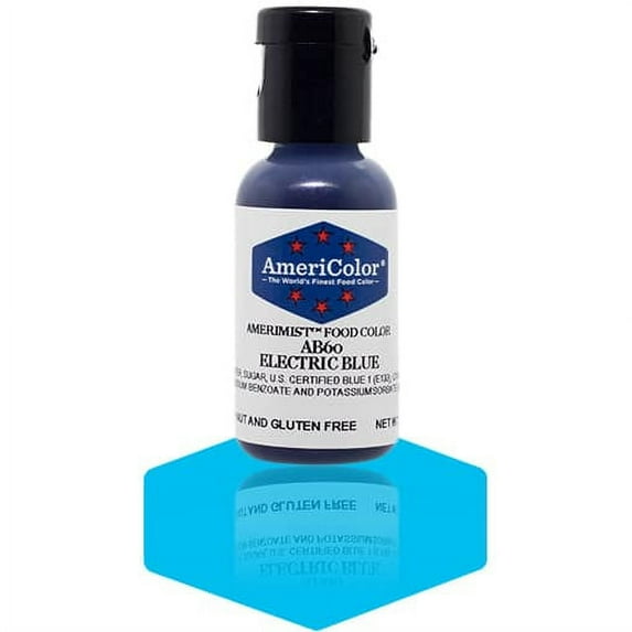 AmeriColor AmeriMist Electric Blue, .65 Ounce, Airbrush Food Color