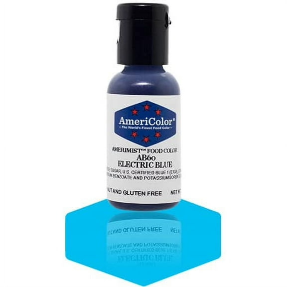 AmeriColor AmeriMist Electric Blue, .65 Ounce, Airbrush Food Color