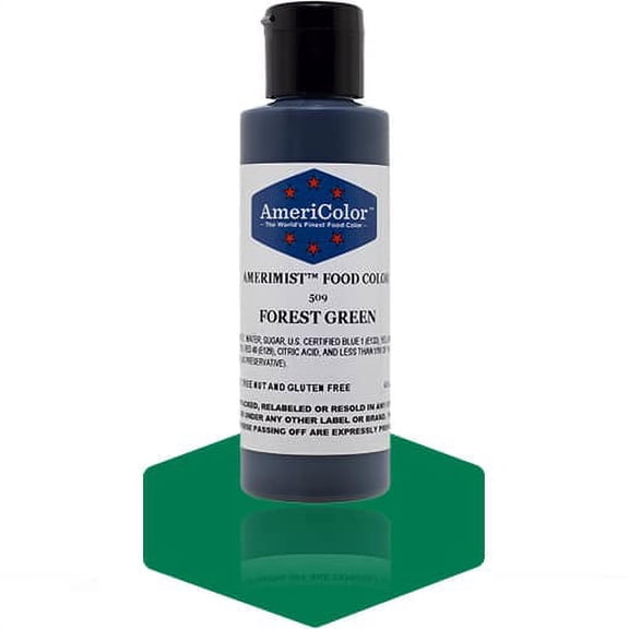 AmeriColor AmeriMist Forest Green, 4.5 Ounce, Airbrush Food Color