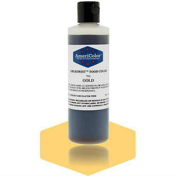 AmeriColor AmeriMist Gold, 9 Ounce, Airbrush Food Color