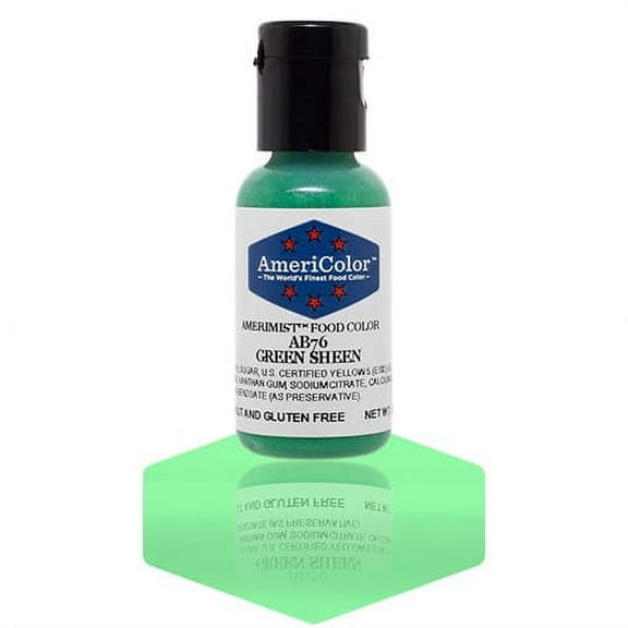 AmeriColor AmeriMist Green Sheen, .65 Ounce, Airbrush Food Color