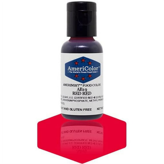 AmeriColor AmeriMist Red Red, .65 Ounce, Airbrush Food Color