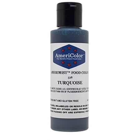 AmeriColor AmeriMist Turquoise, 4.5 Ounce, Airbrush Food Color