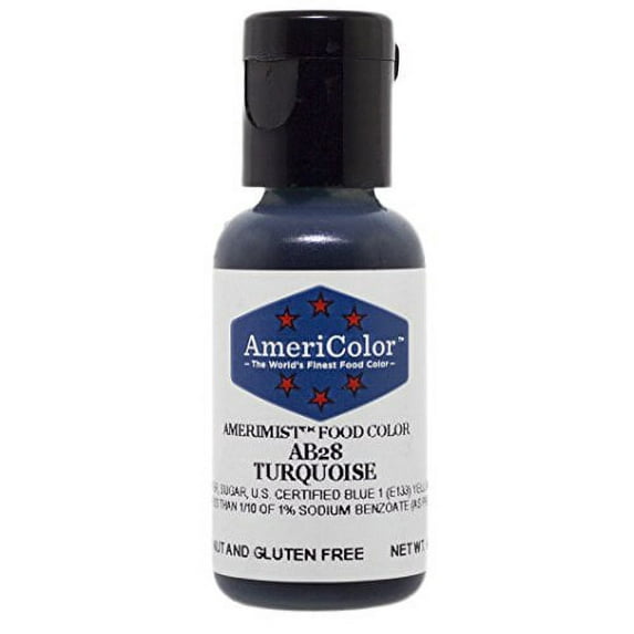 AmeriColor AmeriMist Turquoise, .65 Ounce, Airbrush Food Color