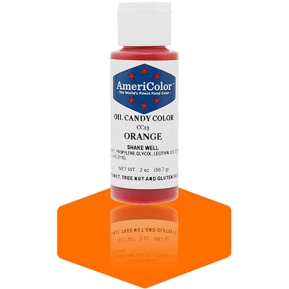 AmeriColor, Oil Candy Food Color, Orange 2oz