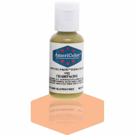 AmeriColor, Soft Gel Paste Food Color, Champagne .75 oz