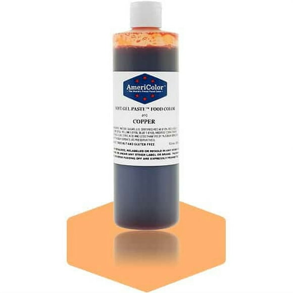 AmeriColor, Soft Gel Paste Food Color, Copper 13.5 oz