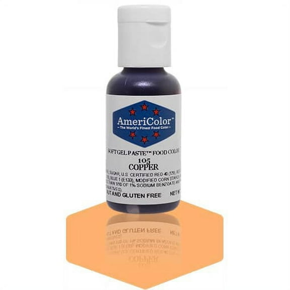 AmeriColor, Soft Gel Paste Food Color, Copper .75 oz