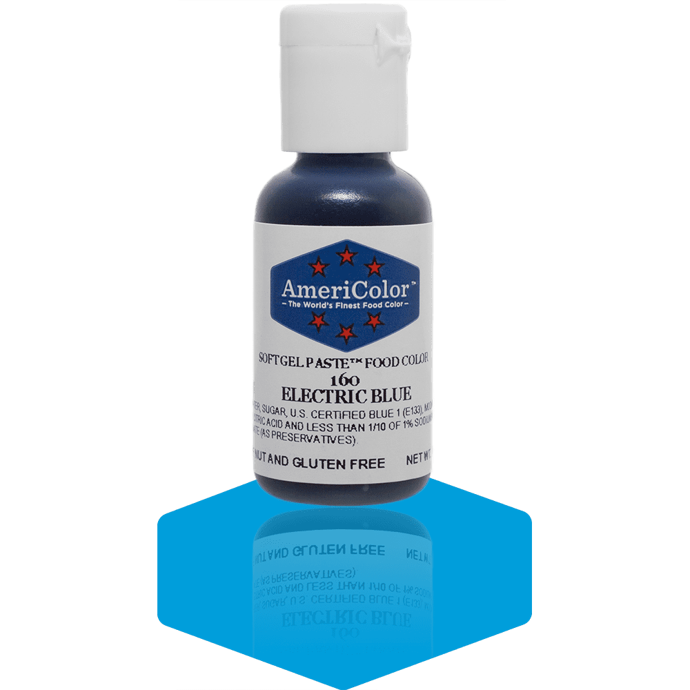 AmeriColor, Soft Gel Paste Food Color, Electric Blue .75 oz