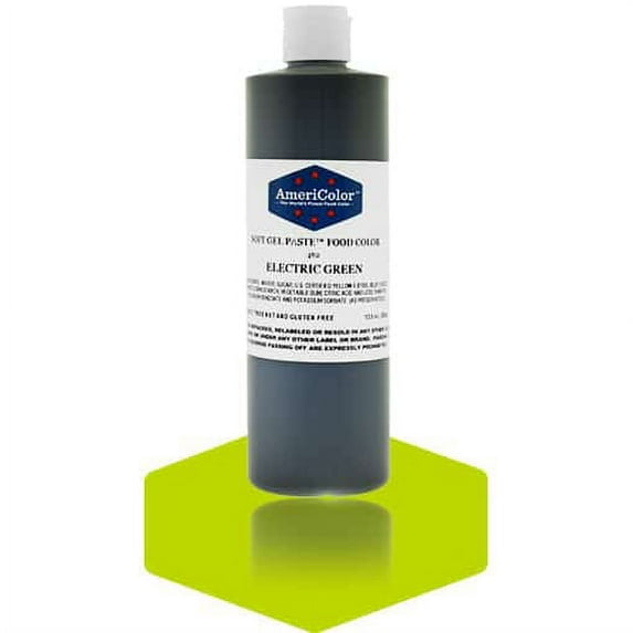 AmeriColor, Soft Gel Paste Food Color, Electric Green 13.5 oz