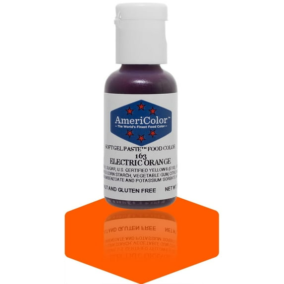 AmeriColor, Soft Gel Paste Food Color, Electric Orange .75 oz