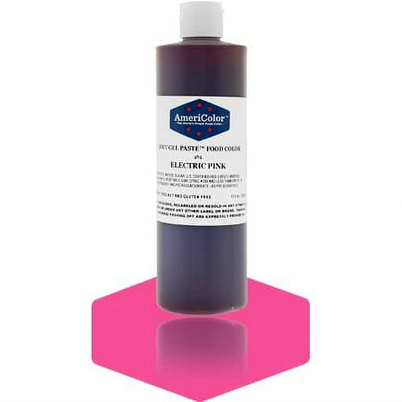 AmeriColor, Soft Gel Paste Food Color, Electric Pink 13.5 oz