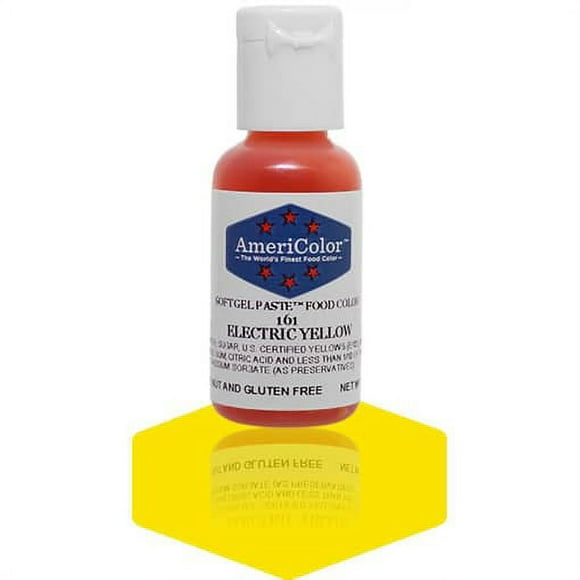 AmeriColor, Soft Gel Paste Food Color, Electric Yellow .75 oz