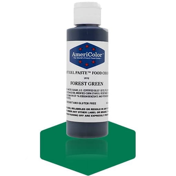 AmeriColor, Soft Gel Paste Food Color, Forest Green 4.5 oz
