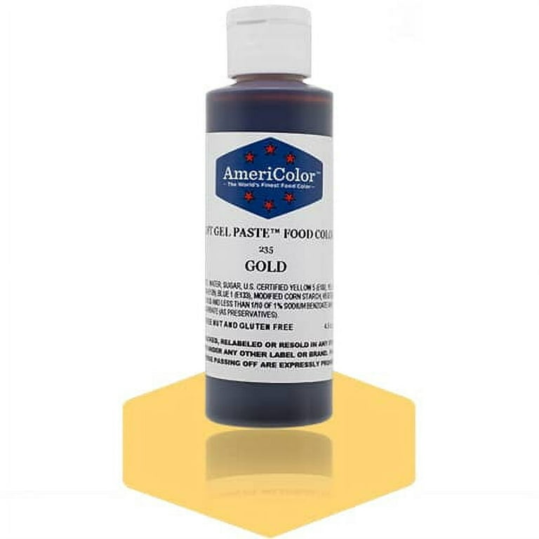 AmeriColor, Soft Gel Paste Food Color, Gold 4.5 oz 