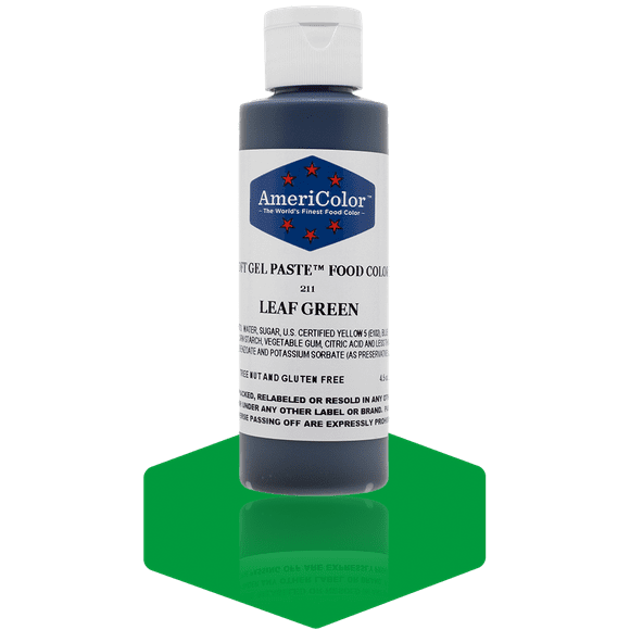 AmeriColor, Soft Gel Paste Food Color, Leaf Green 4.5 oz