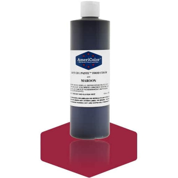 AmeriColor, Soft Gel Paste Food Color, Maroon 13.5 oz