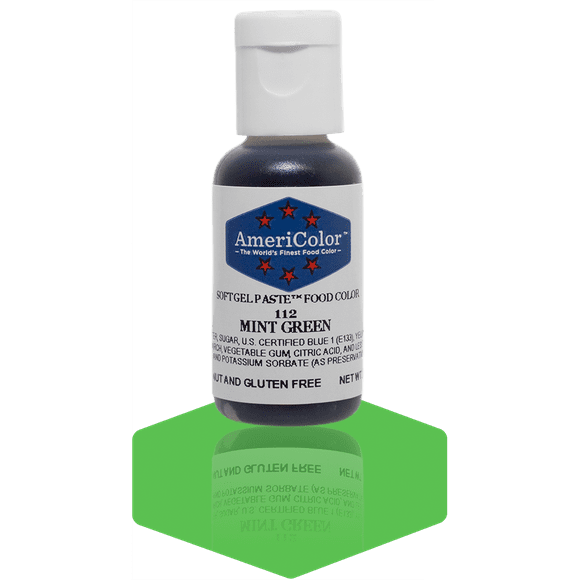 AmeriColor, Soft Gel Paste Food Color, Mint Green .75 oz
