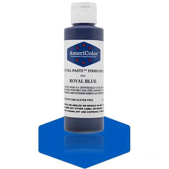 AmeriColor, Soft Gel Paste Food Color, Royal Blue 4.5 oz