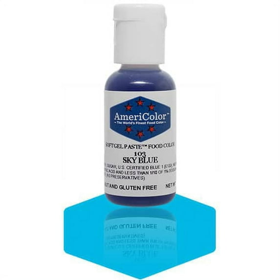 AmeriColor, Soft Gel Paste Food Color, Sky Blue .75 oz