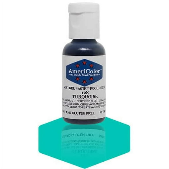 AmeriColor, Soft Gel Paste Food Color, Turquoise .75 oz