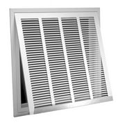 AmeriFlow 326W20X20 Lanced Return Air Filter Grille, Steel, White, 20 x 20-In. - Quantity 1
