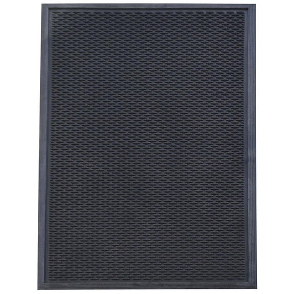 AmeriHome 3 x 5 Foot Commercial Slotted Scraper Rubber Mat