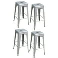 thumbnail image 1 of AmeriHome 4 Piece 30 inch Silver Finish Metal Backless Bar Stools, 1 of 5