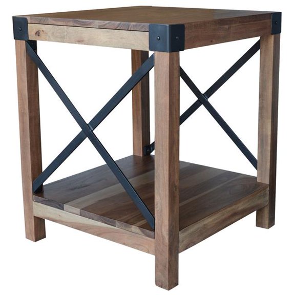 BuffaloTools AWRST ACACIA WOOD RUSTIC SIDE TABLE
