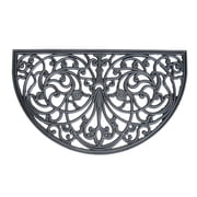 AmeriHome RMATARC2PK 18 x 30 in. Arc Shape Scrollwork Rubber Decorative Entry Mat Set - 2 Piece