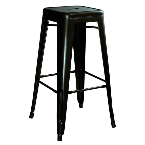 AmeriHome Loft 30" Metal Bar Stool, Black